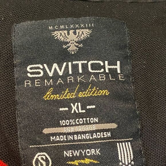 Switch Remarkable Mens XL Polo Shirt Donald Duck Money Graphic Multicolor Cotton - Picture 4 of 6